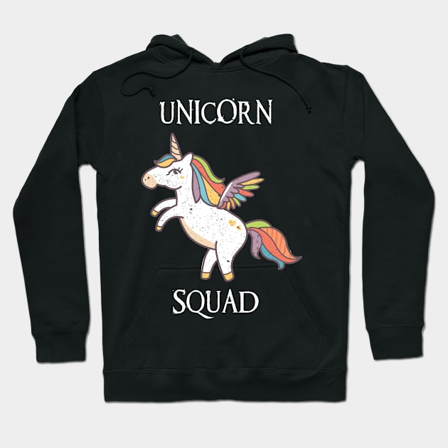 Unicorn Squad graphic for Girls Funny Unicorn print Hoodie by merchlovers